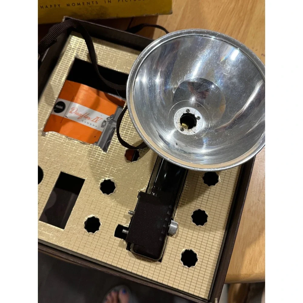 Vintage Kodak Duaflex IV Flash Outfit Camera Kodet Lens Original Box Manual Case